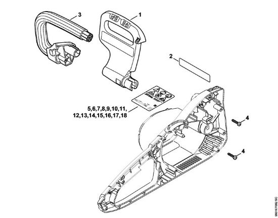 Elektricne motorne žage (MSE) MSE 190 C-Q Å citnik za roke, cevni rocaj della Marca Stihl